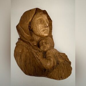 VTG Madonna & Child Wall Plaque /Mary/Jesus/ Religious/Ceramic